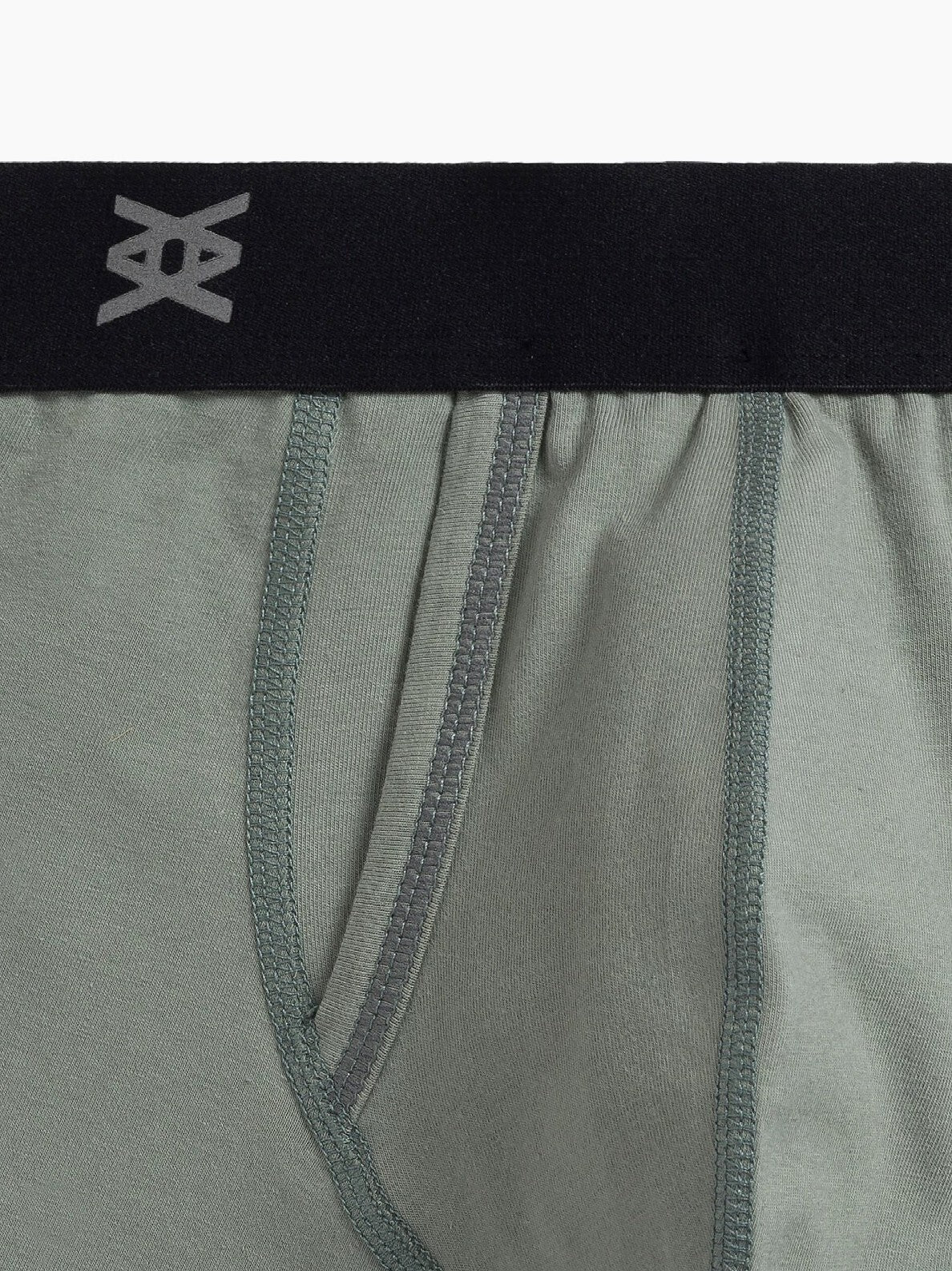 Boxer uomo in cotone elasticizzato con apertura laterale - MH-186 - Kaki - Lullaby Lingerie