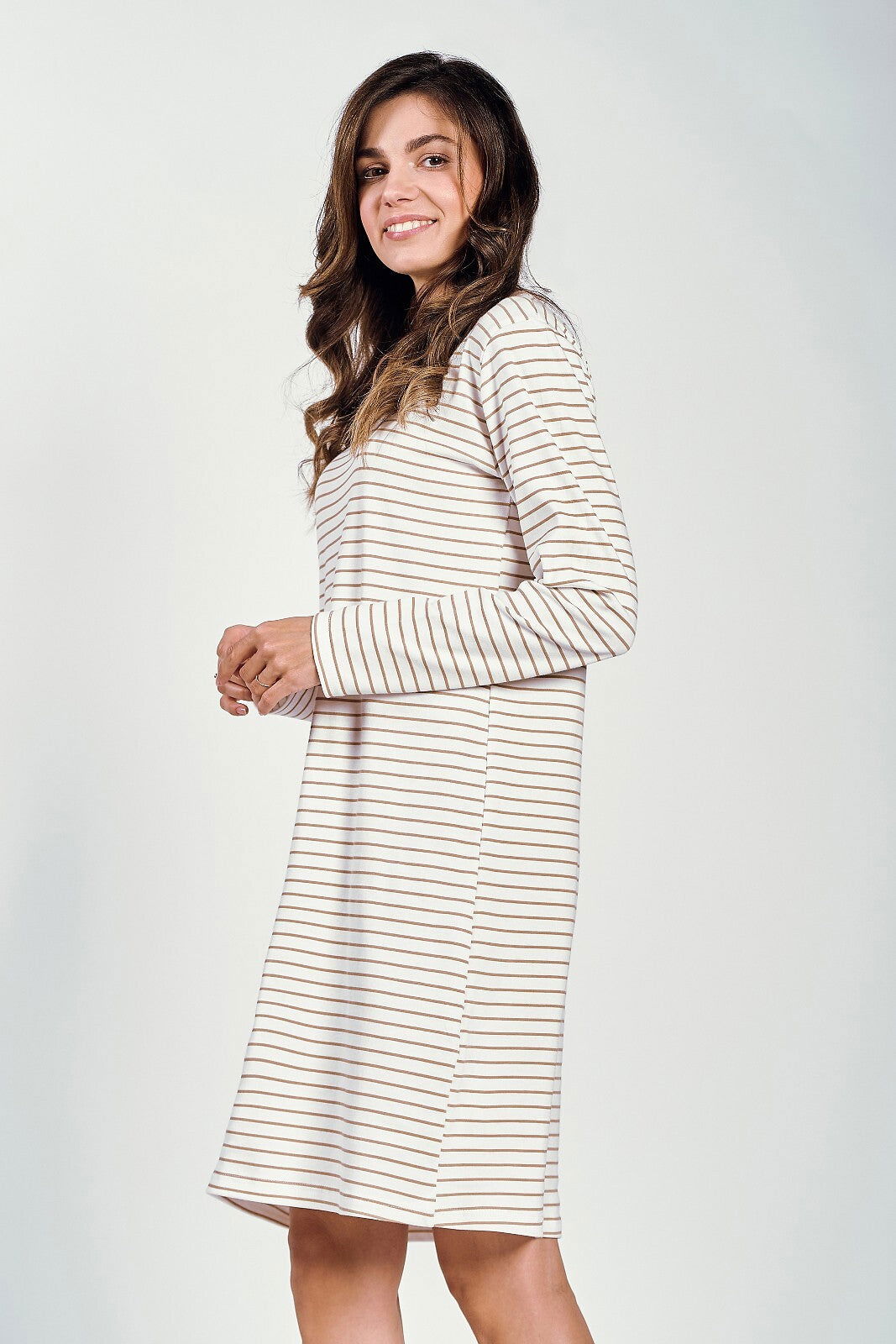 Camicia da notte da donna in cotone interlock - Maggie - Lullaby Lingerie