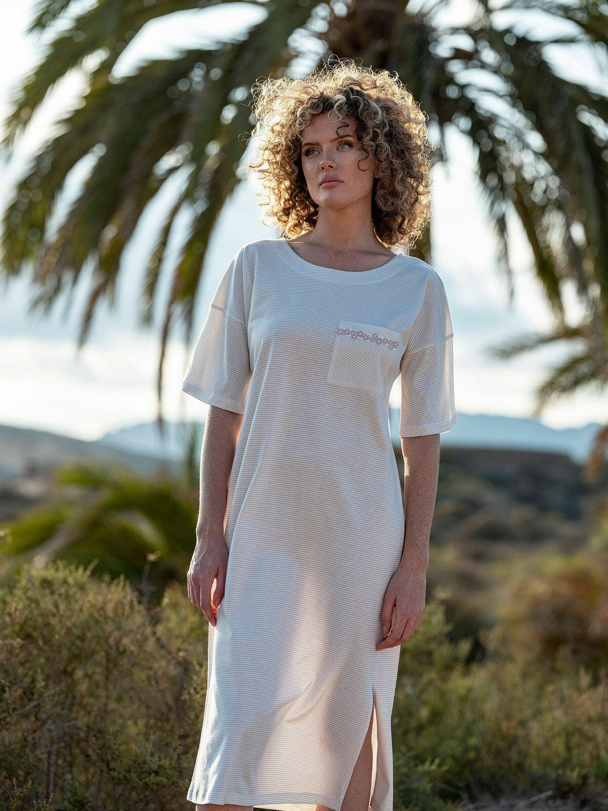 Camicia da notte in puro cotone - Aurora - 234 - Lullaby Lingerie