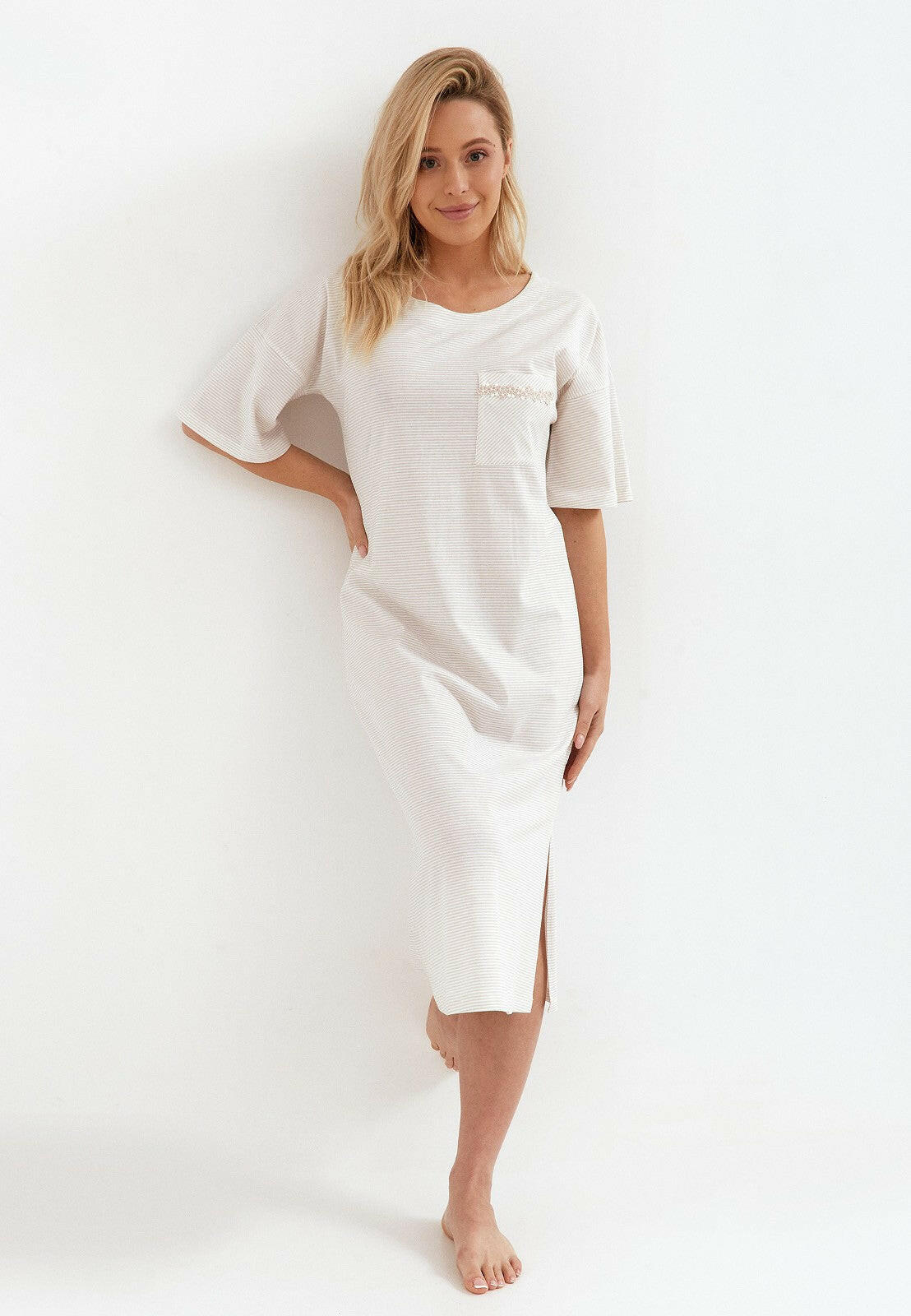 Camicia da notte in puro cotone - Aurora - 234 - Lullaby Lingerie