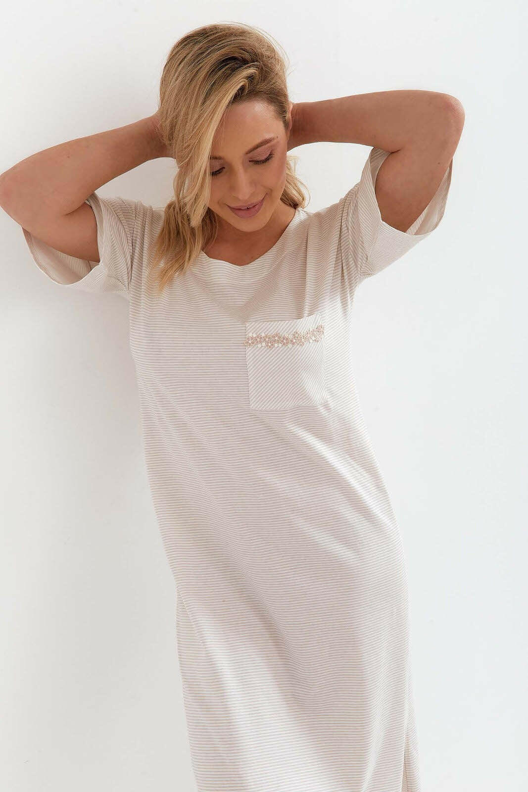 Camicia da notte in puro cotone - Aurora - 234 - Lullaby Lingerie