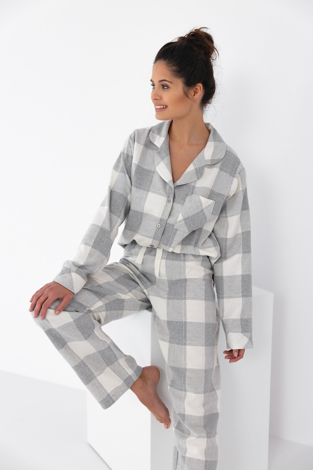 Pigiama da donna aperto in cotone - Maggie Evie - Lullaby Lingerie