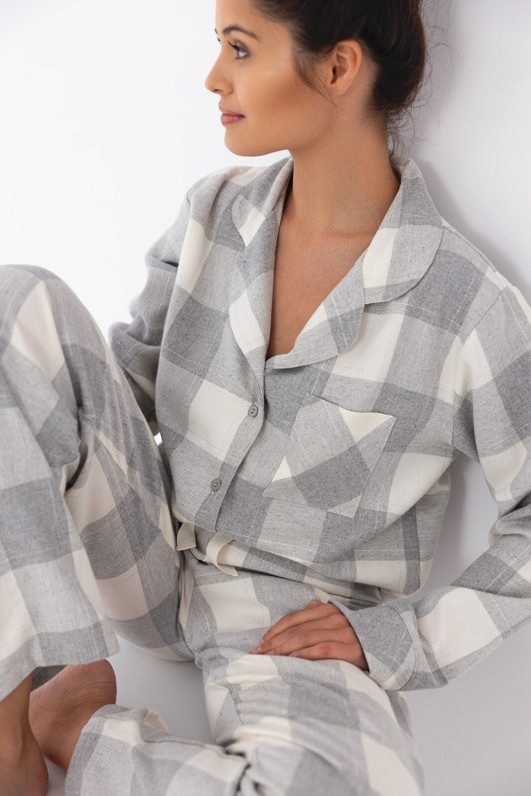 Pigiama da donna aperto in cotone - Maggie Evie - Lullaby Lingerie