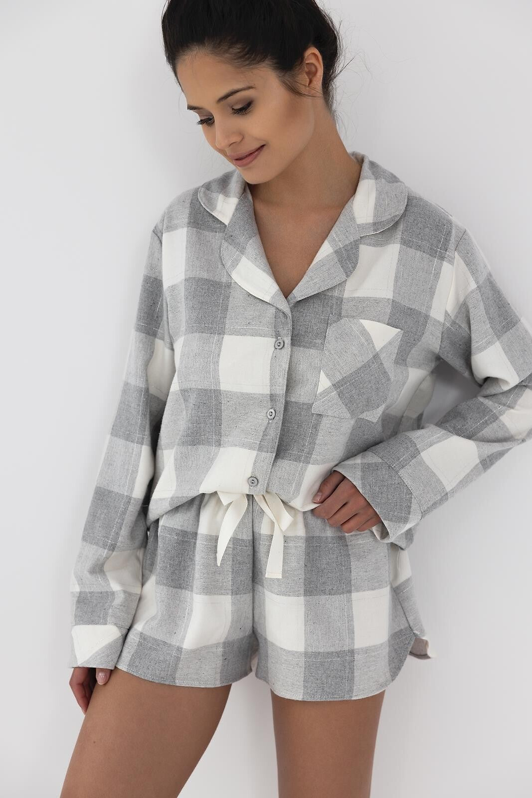 Pigiama da donna aperto in cotone - Maggie Joanna - Lullaby Lingerie