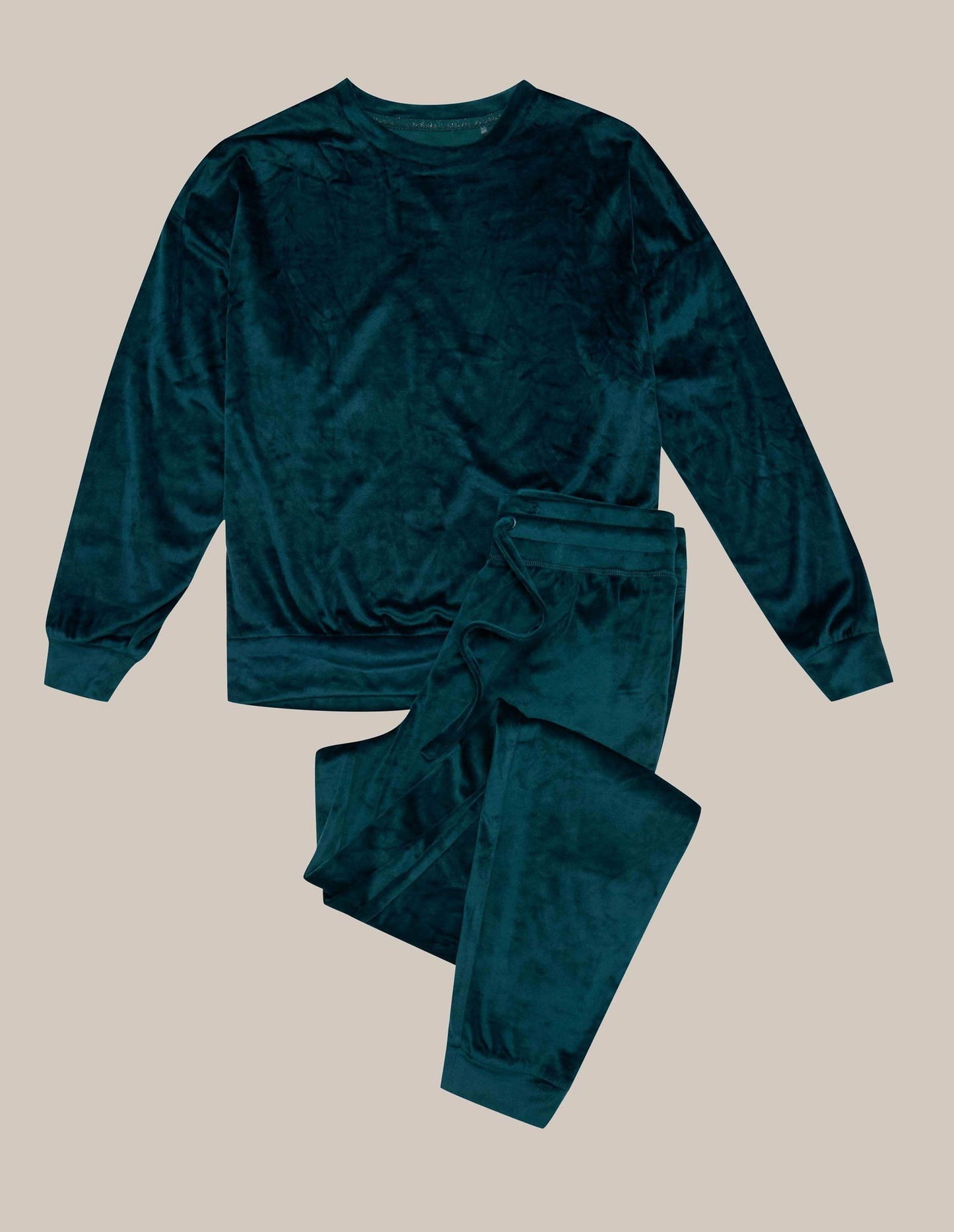 Pigiama da donna in morbido velluto leggero - Fain - Verde - Lullaby Lingerie