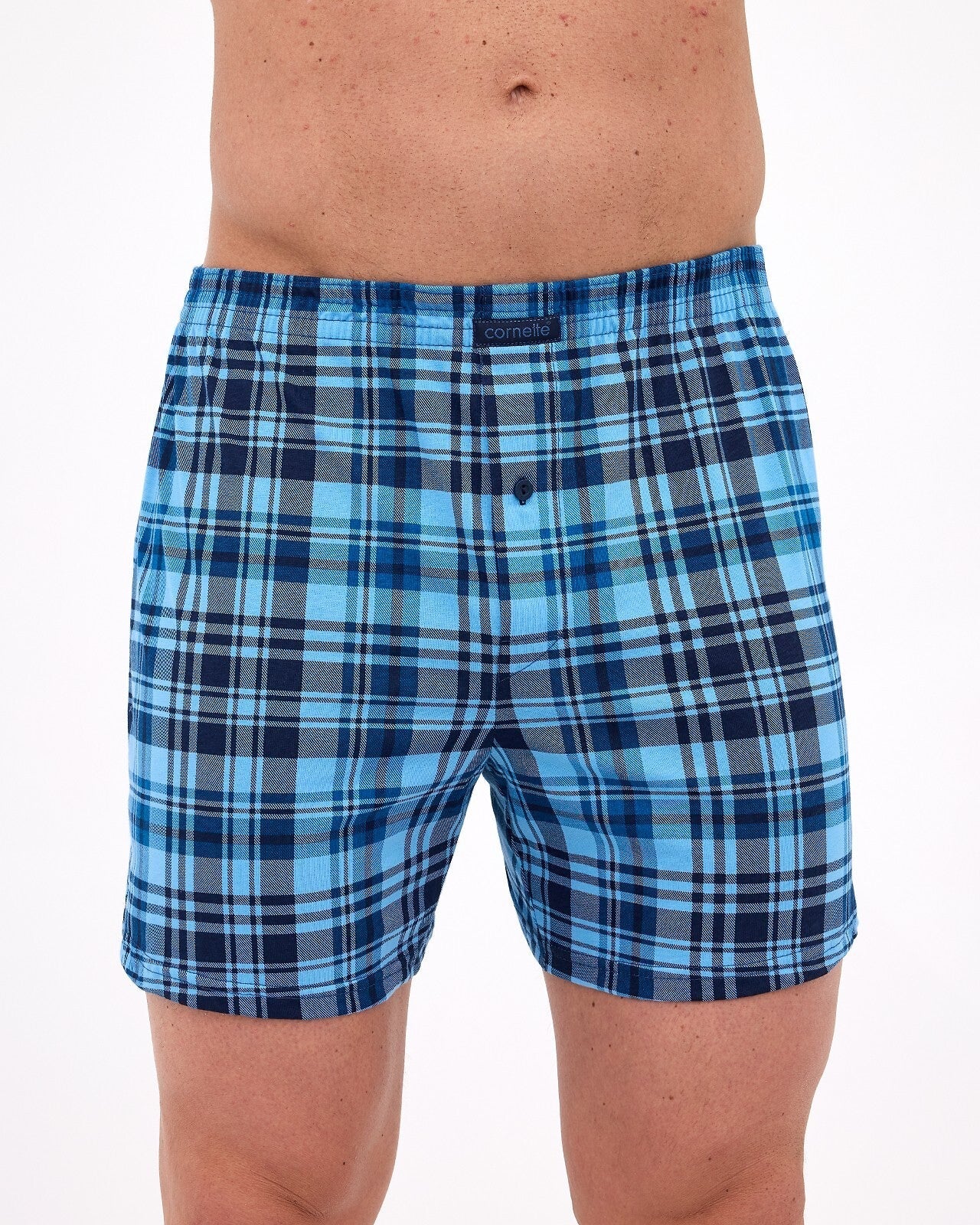 Boxer uomo morbido con bottoni in cotone elasticizzato