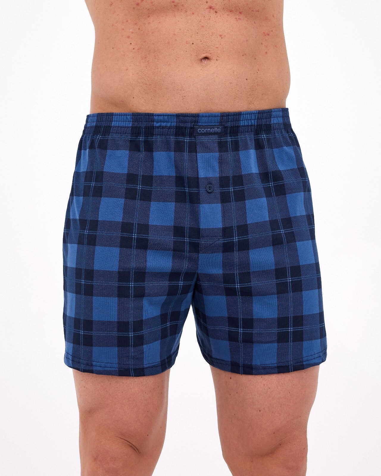 Boxer uomo morbido con bottoni in cotone elasticizzato
