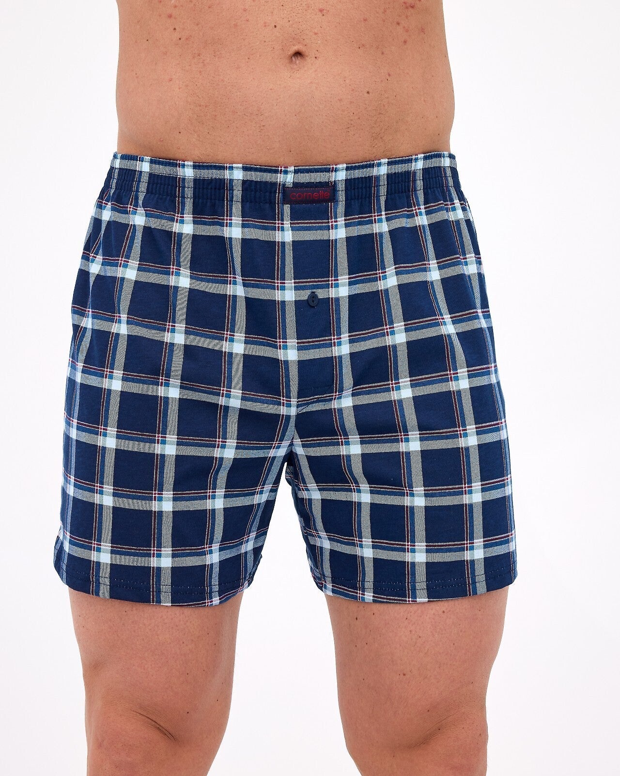 Boxer uomo morbido con bottoni in cotone elasticizzato