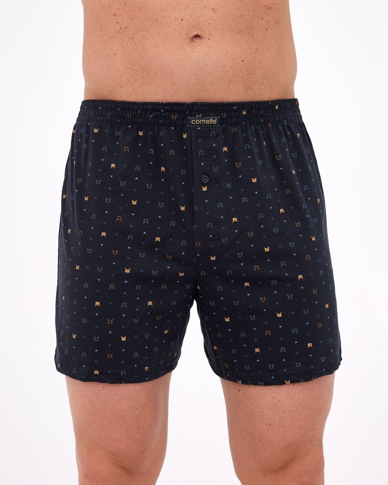 Boxer uomo morbido con bottoni in cotone elasticizzato
