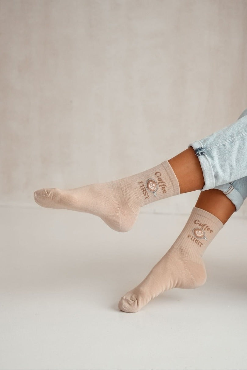 Calze corte da donna in cotone 0200.167 coffee