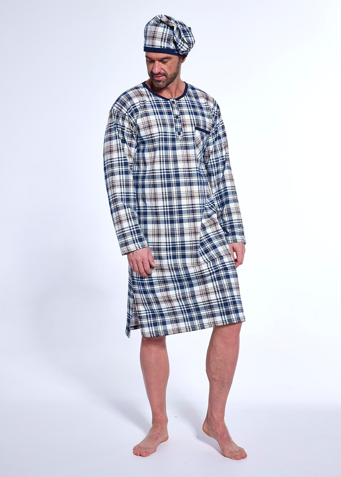 Camicia da notte da uomo in 100% cotone - 110/30