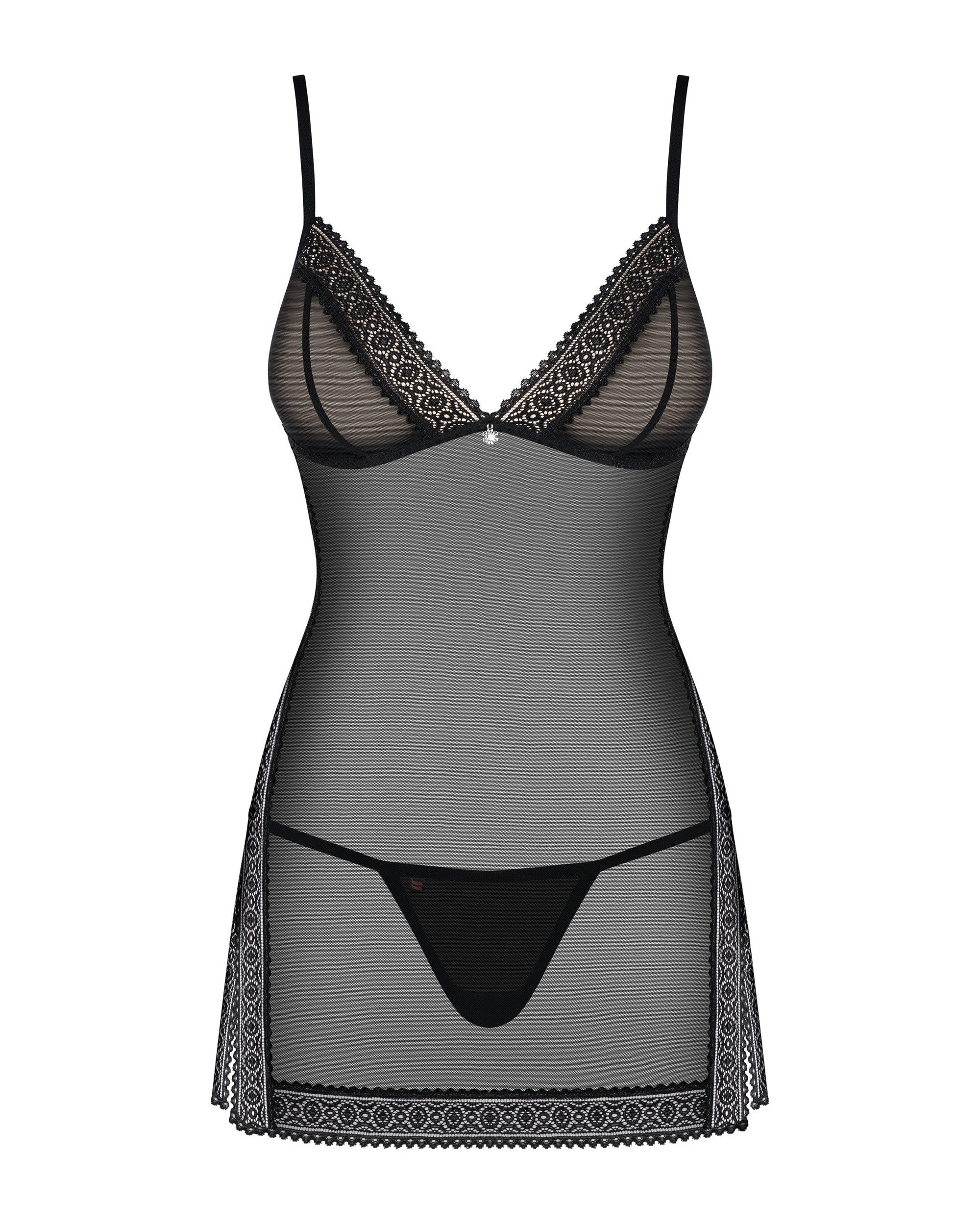 Chemise sensuale con pizzo e mesh | ellen - 862-che-1