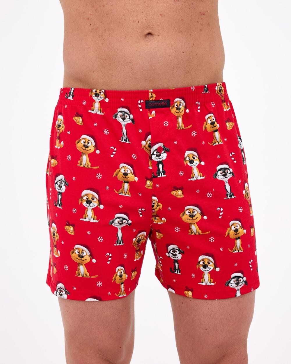 Christmas dogs | boxer da uomo ampi natalizi in cotone