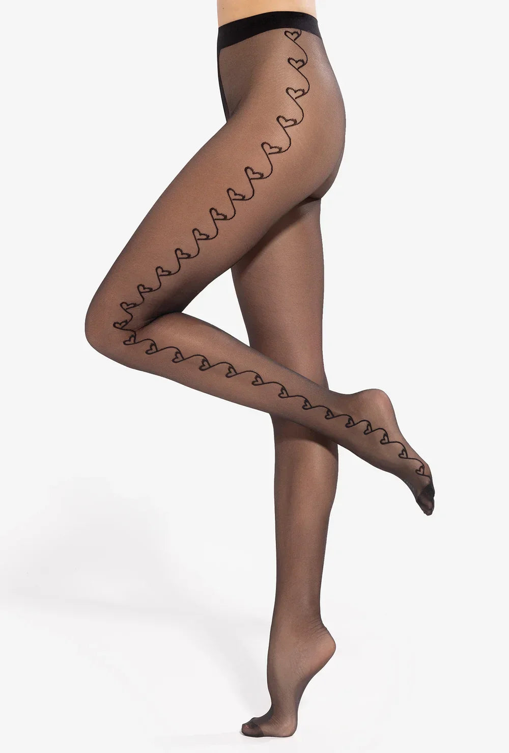 Collant velati con fantasia a cuori - 20 den - lovely 11