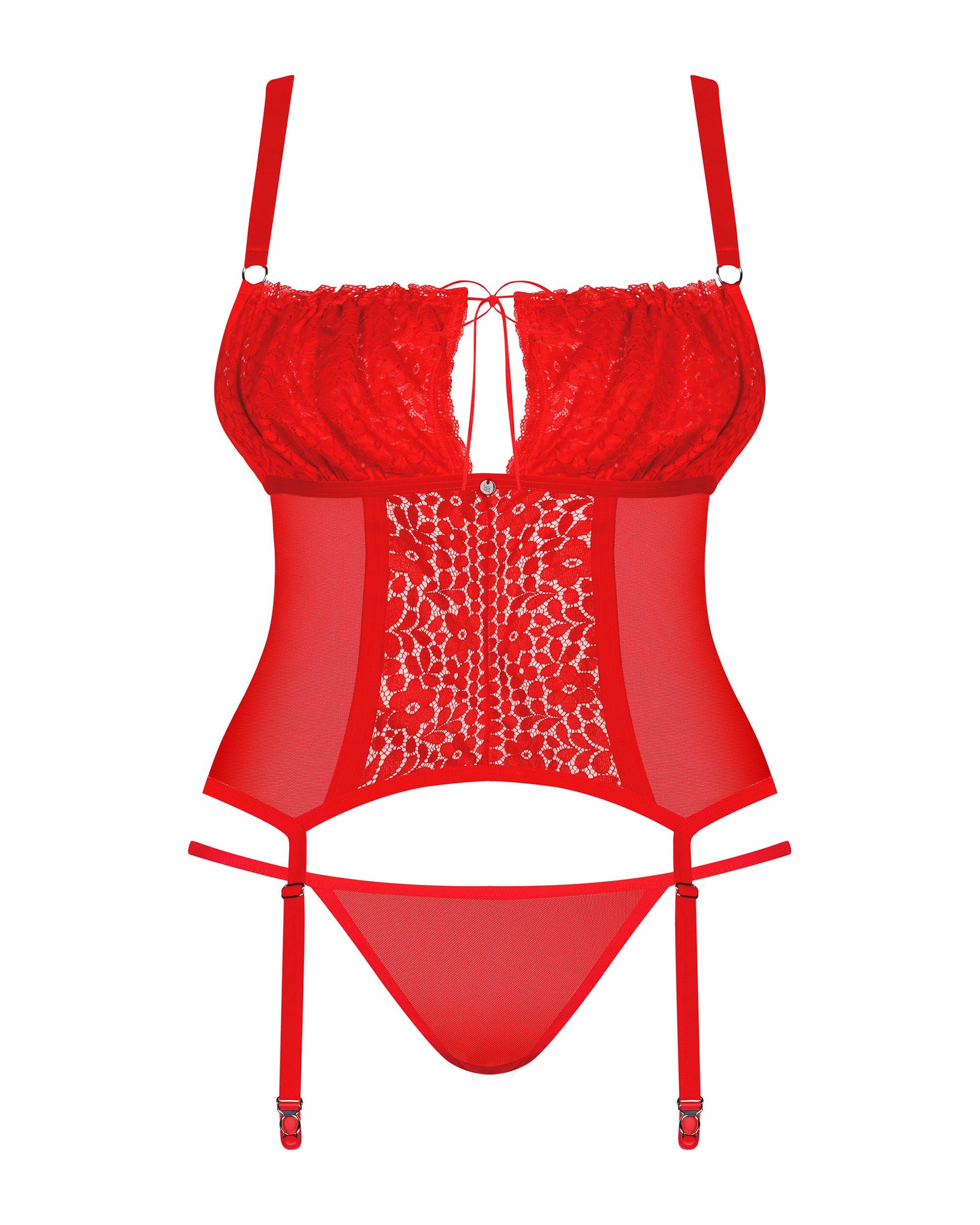 Corsetto in pizzo con perizoma abbinato | blossmina