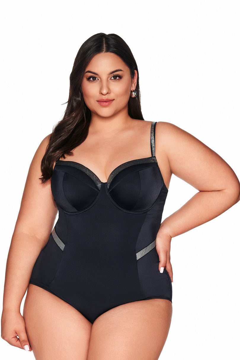 Costume intero coppe full cup - silver - skj 63