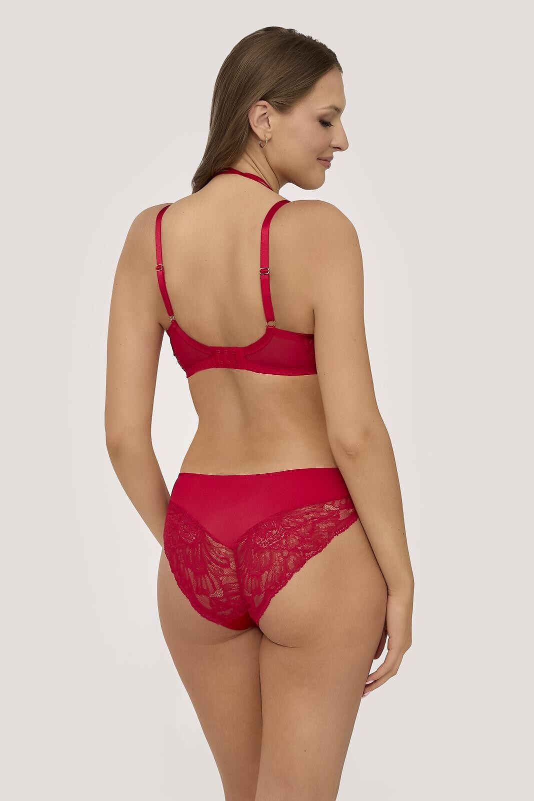 Glow | reggiseno semi-imbottito in pizzo rosso