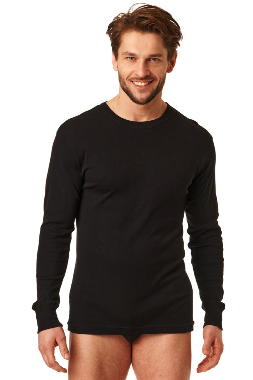 Maglia uomo a manica lunga in cotone rib mvd 012