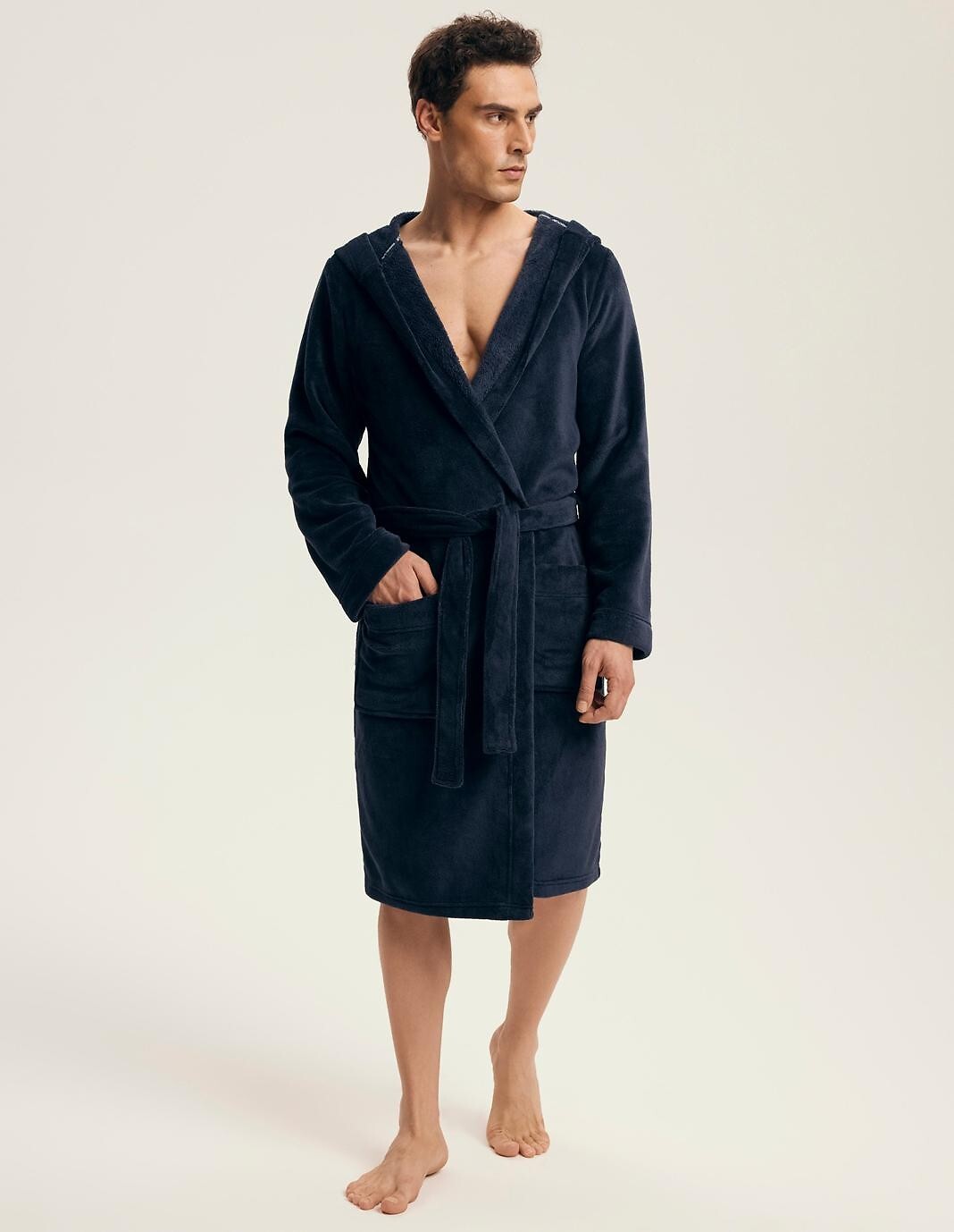 Naps | vestaglia classica da uomo con cappuccio in morbido