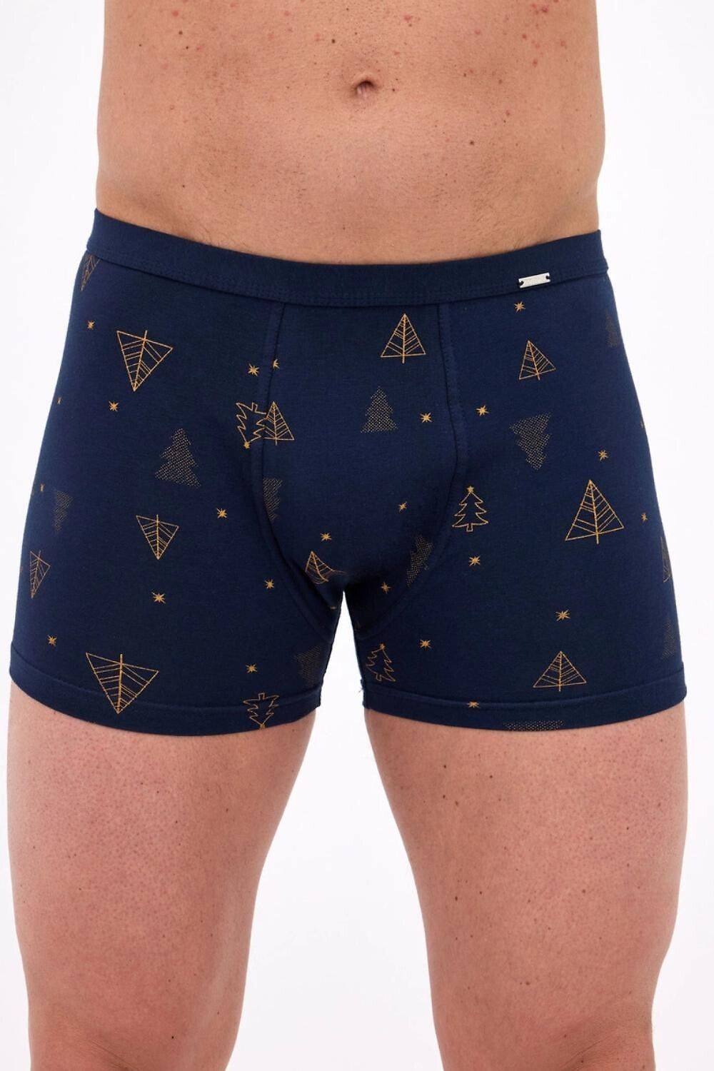 Night christmas | boxer uomo aderenti blu con motivo