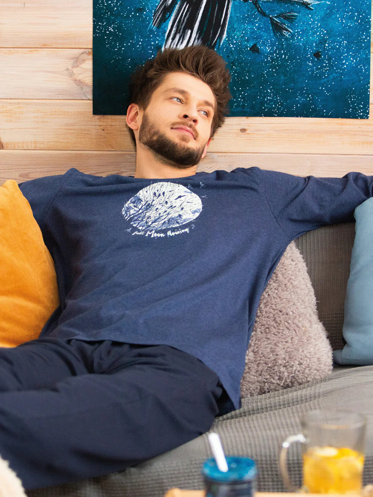 Pigiama uomo caldo in cotone - mns 625