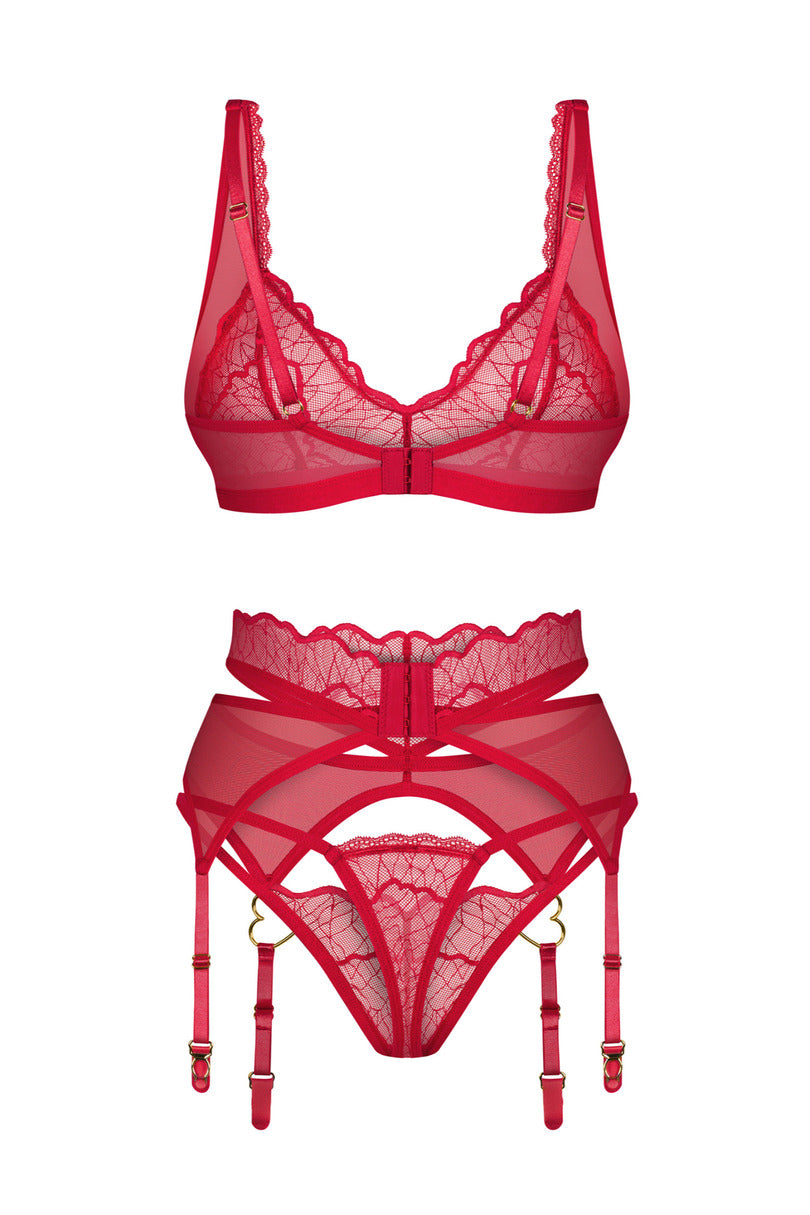 Set lingerie rosso in pizzo | cupide desir