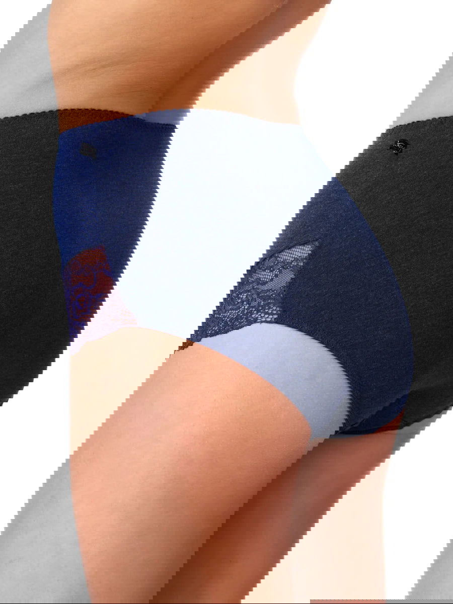 Slip da donna a vita alta in cotone elasticizzato | pack