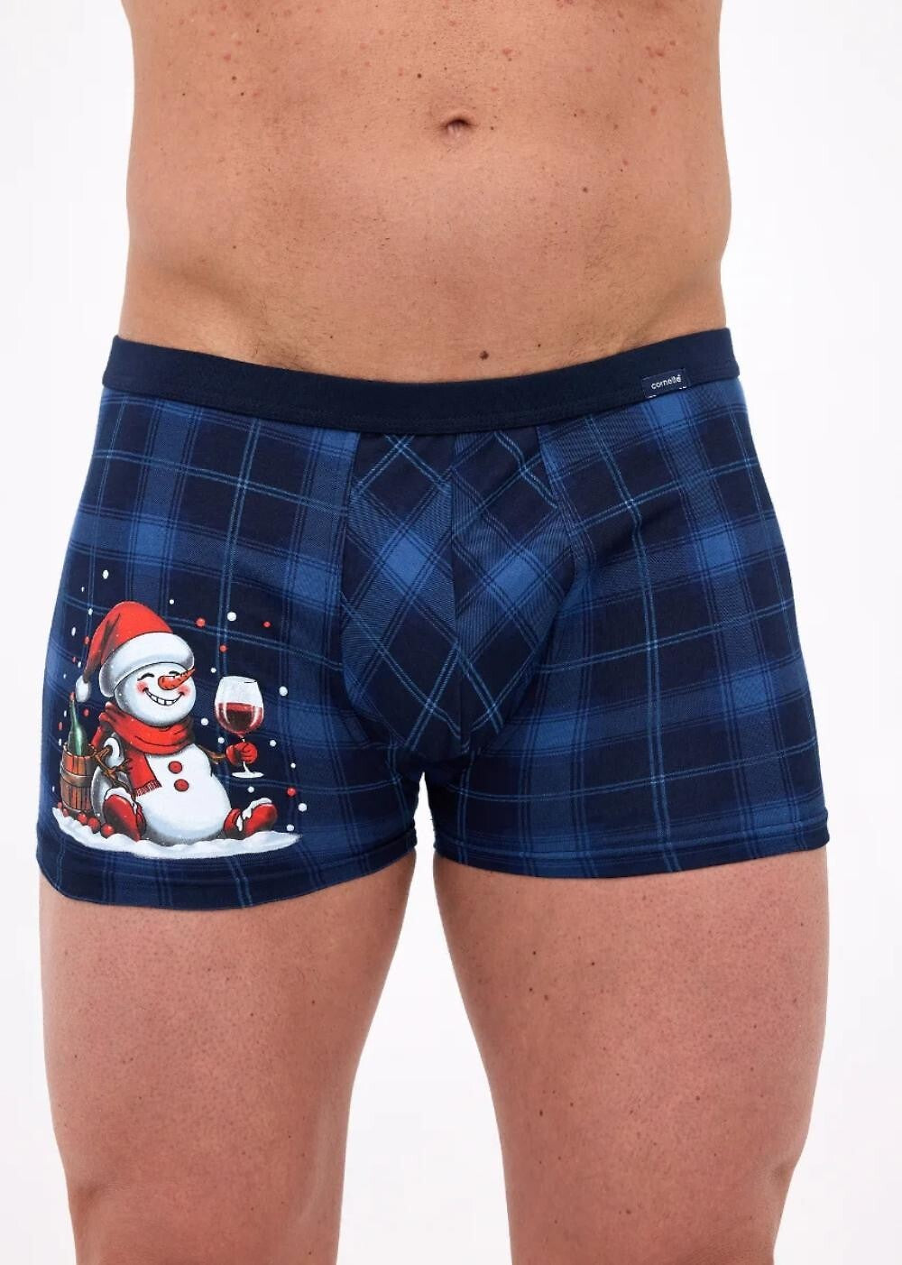 Toast christmas | boxer uomo aderenti a quadri blu