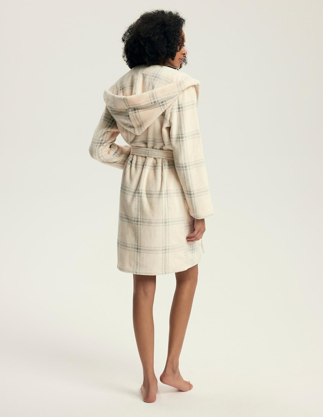 Vestaglia da camera donna con cappuccio a quadri | danna