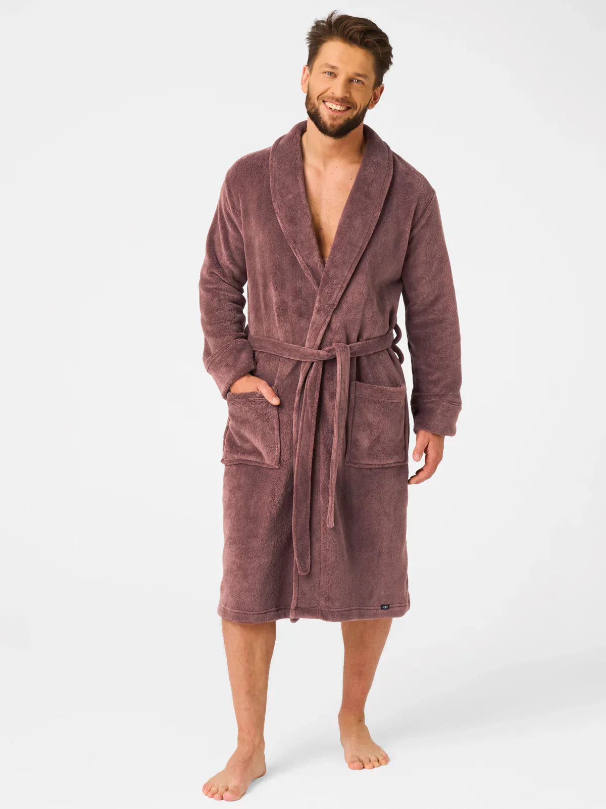 Vestaglia lunga da uomo in morbido pile | mgl 255 b25