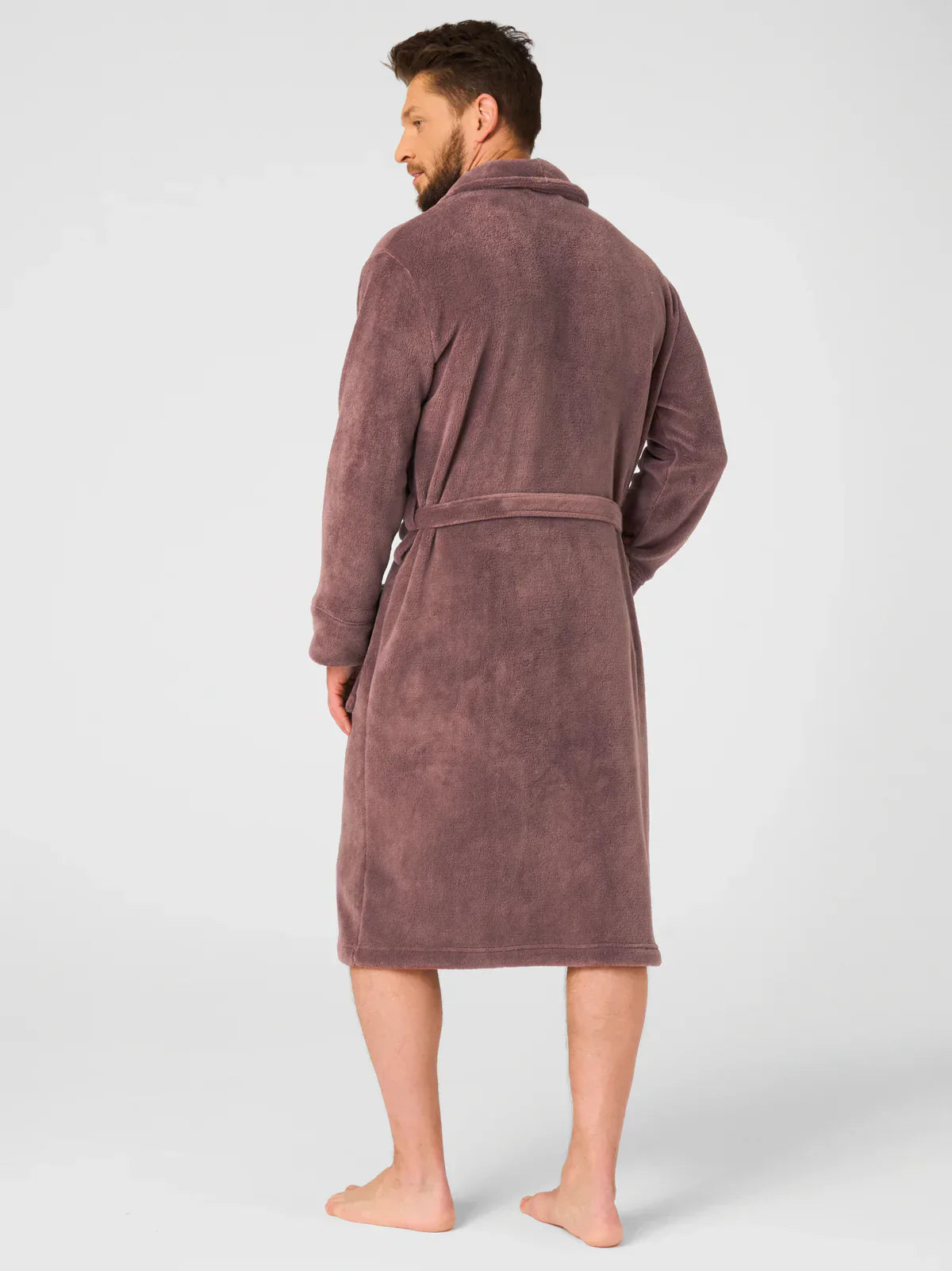 Vestaglia lunga da uomo in morbido pile | mgl 255 b25