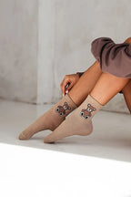 0200.008 - calze corte donna in cotone elasticizzato