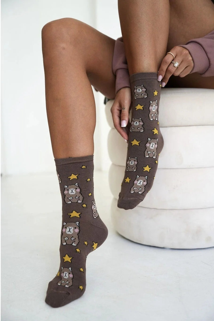 0200.262 - calza donna corta in cotone elasticizzato