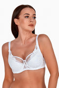 1134 - keto - reggiseno semi-soft in pizzo e tulle - bianco