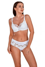 1134 - keto - reggiseno semi-soft in pizzo e tulle - bianco