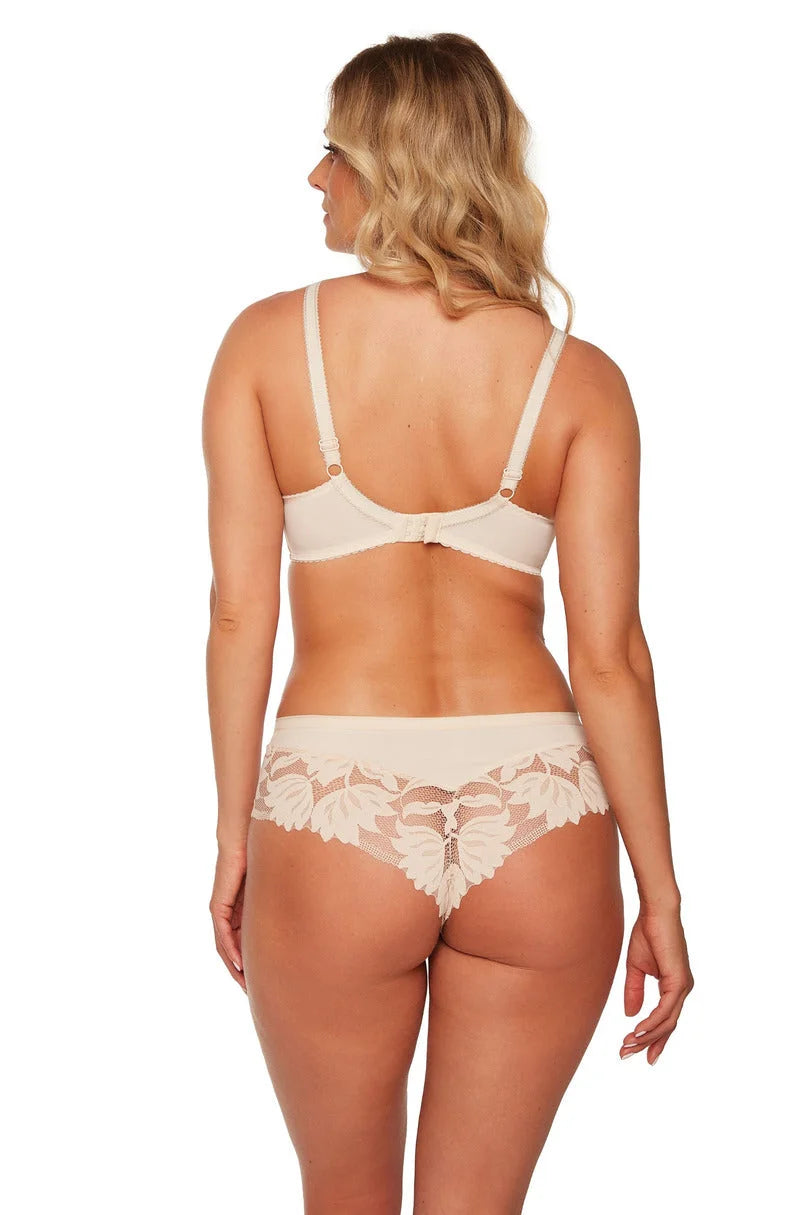 1135 - nike - slip brasiliano da donna in pizzo - beige