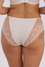 1360 - annalise - slip donna in microfibra e pizzo ecru