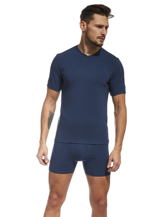 Jersey de hombre con cuello de pico en algodón elástico - HIGH EMOTION