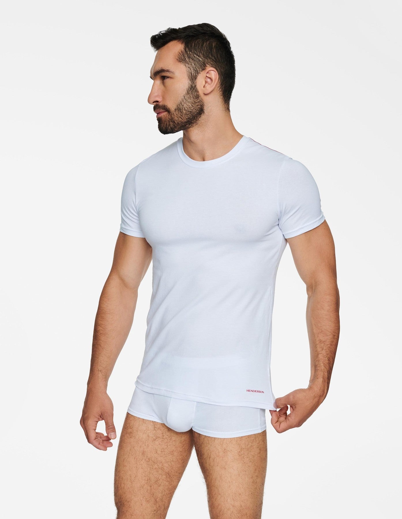 Camiseta de hombre de algodón elástico - RED LINE