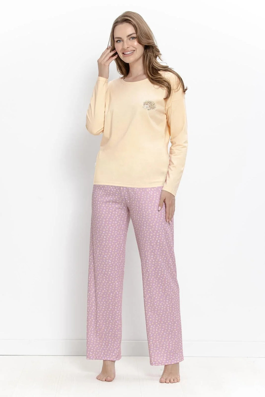 3617 - marigold - pigiama da donna in cotone con maniche