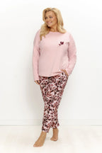 3625 - ardenia - pigiama da donna in cotone con maniche