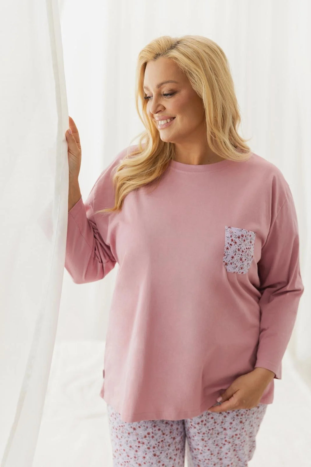 3629 - agnessa - pigiama da donna in cotone con maniche