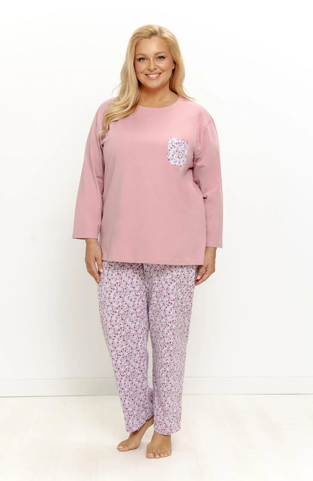 3629 - agnessa - pigiama da donna in cotone con maniche