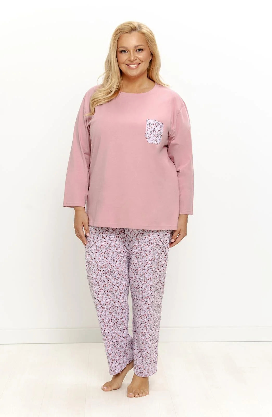 3629 - agnessa - pigiama da donna in cotone con maniche