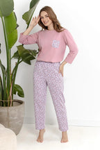 3629 - agnessa - pigiama da donna in cotone con maniche