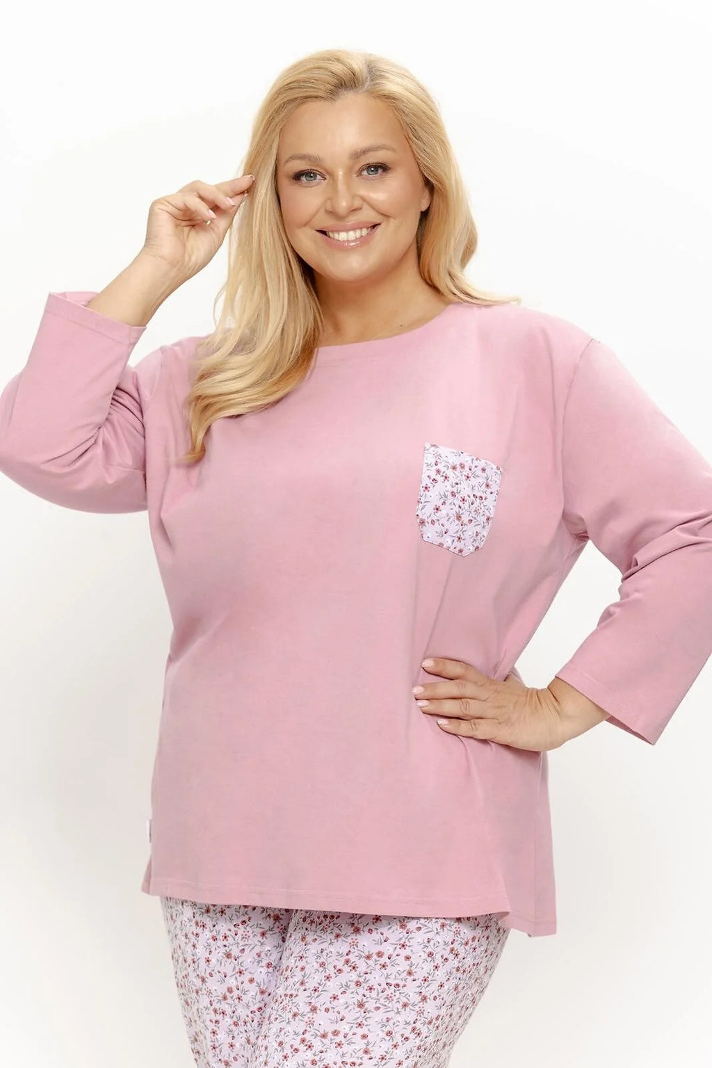 3629 - agnessa - pigiama da donna in cotone con maniche