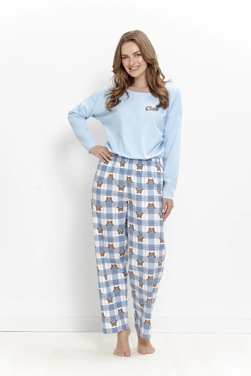 3631 - freja - pigiama da donna in cotone con maglia