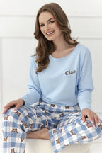 3631 - freja - pigiama da donna in cotone con maglia