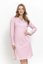 3633 - marigold - camicia da notte donna in cotone a motivo