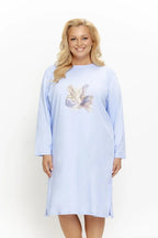 3661 - selia - camicia da notte donna in cotone con stampa